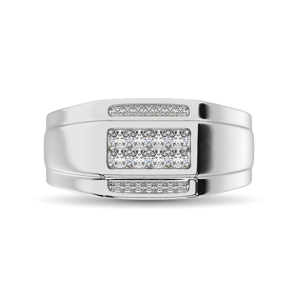 10K White Gold 3/8 Ct.Tw. Diamond Gents Ring