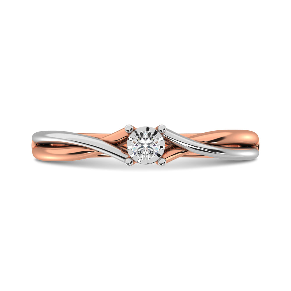 10K Two Tone Gold 1/20 Ct.Tw. Diamond Promise Ring