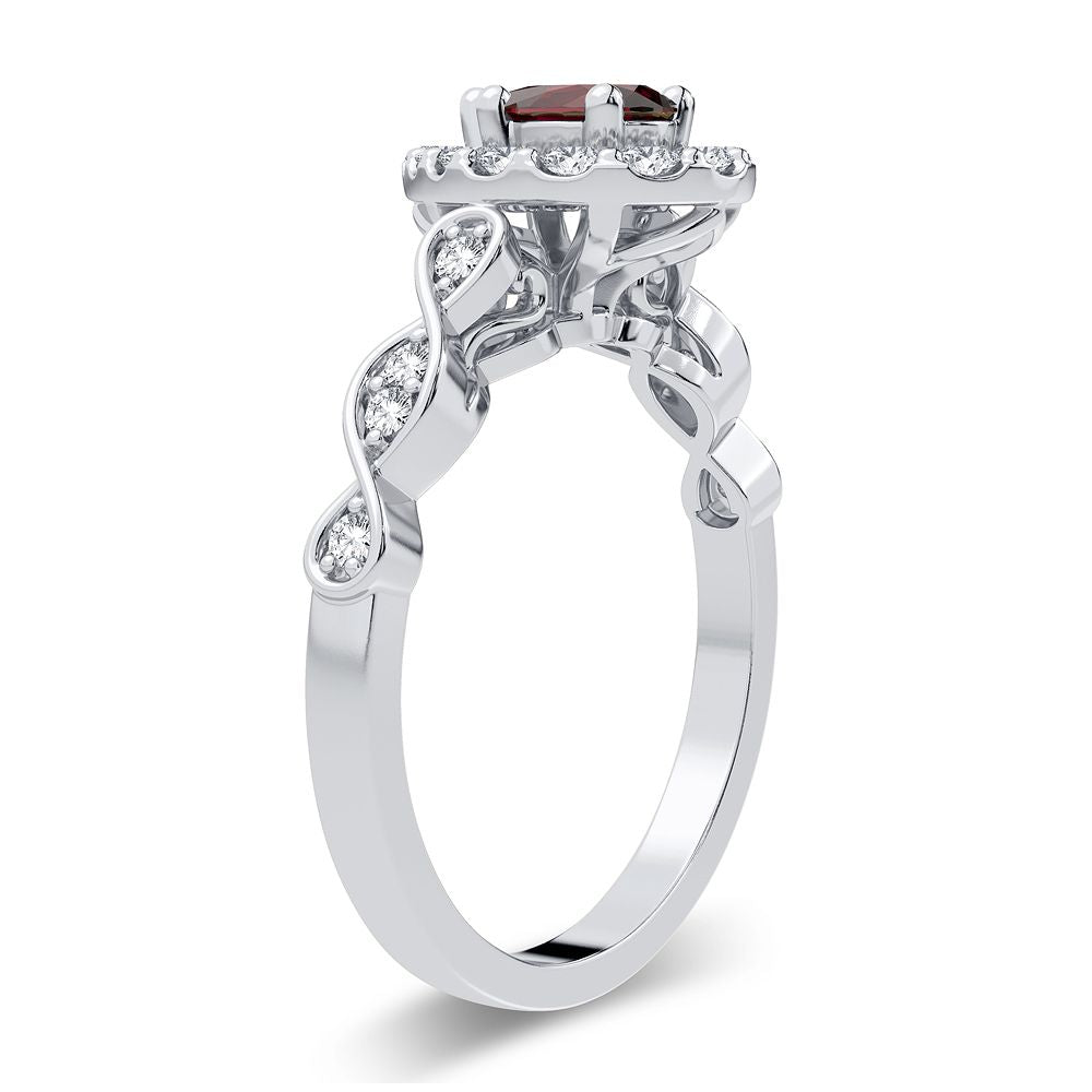 14K 0.28CT Diamond Ruby Ring