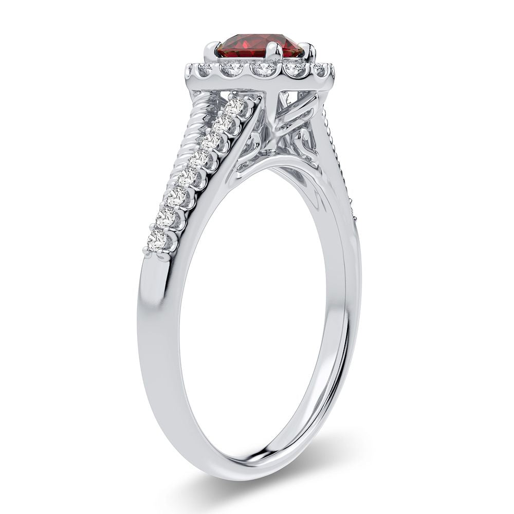 14K 0.25CT Diamond Ruby Ring