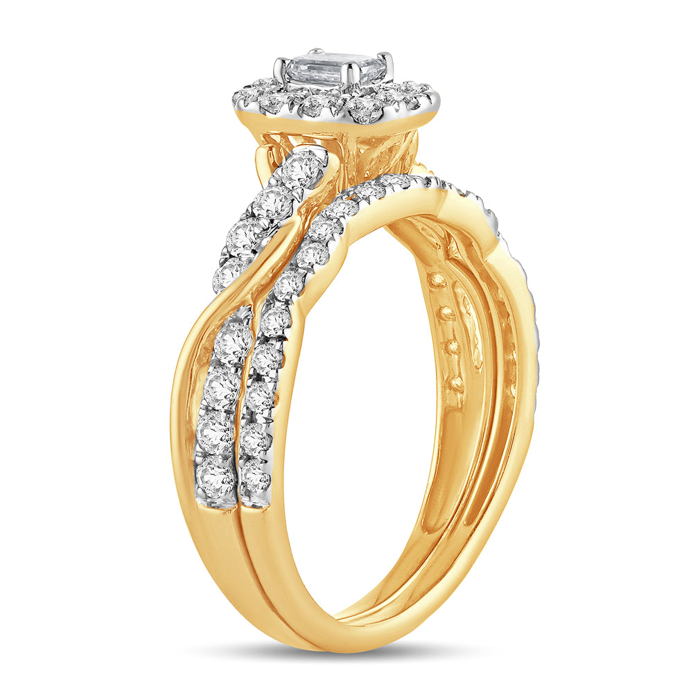 14K 1.00CT Fancy Cut Bridal Ring