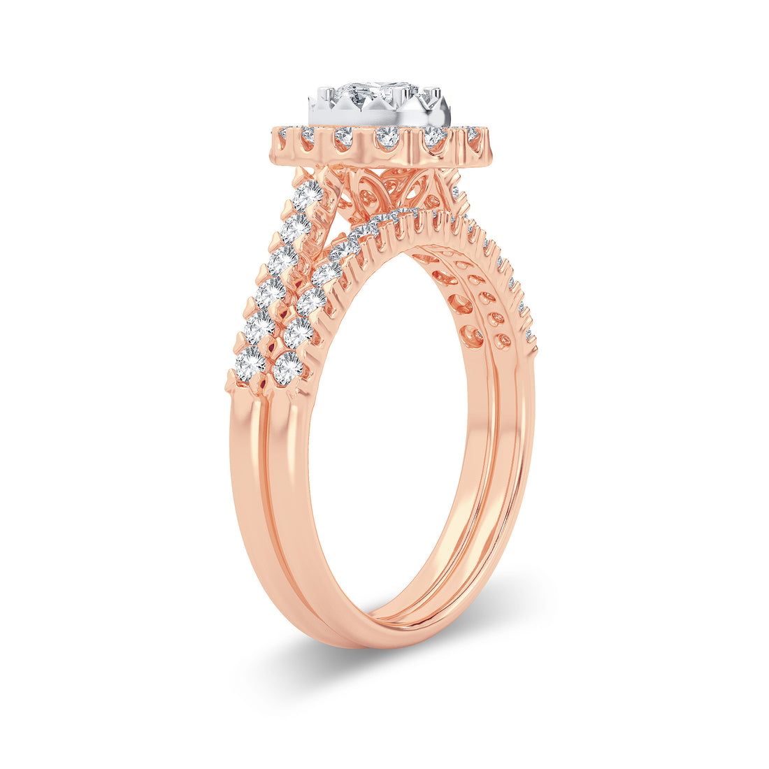 14K 1.00CT Diamond Bridal Ring