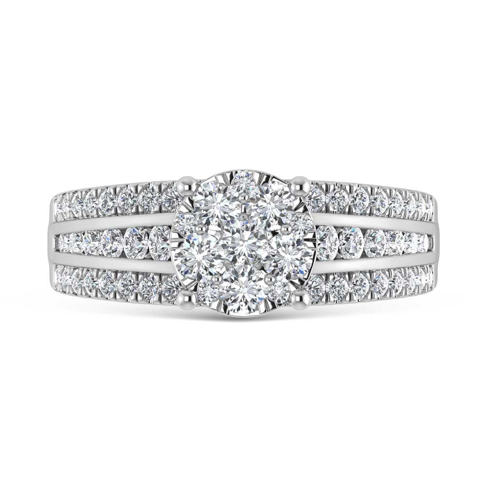 10K White Gold 1 Ct.Tw. Diamond Engagement Ring