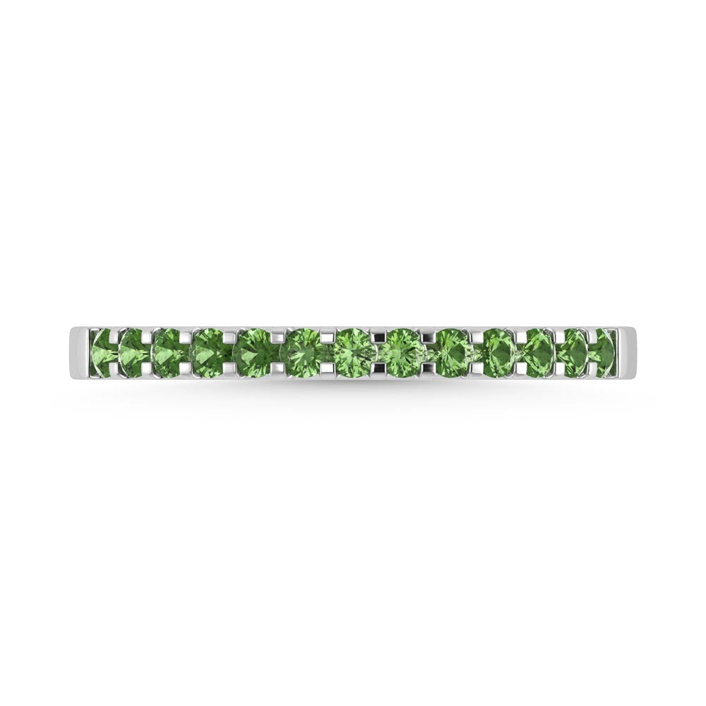 Peridot 1/4 Ct.Tw. Machine Band in 14K White Gold