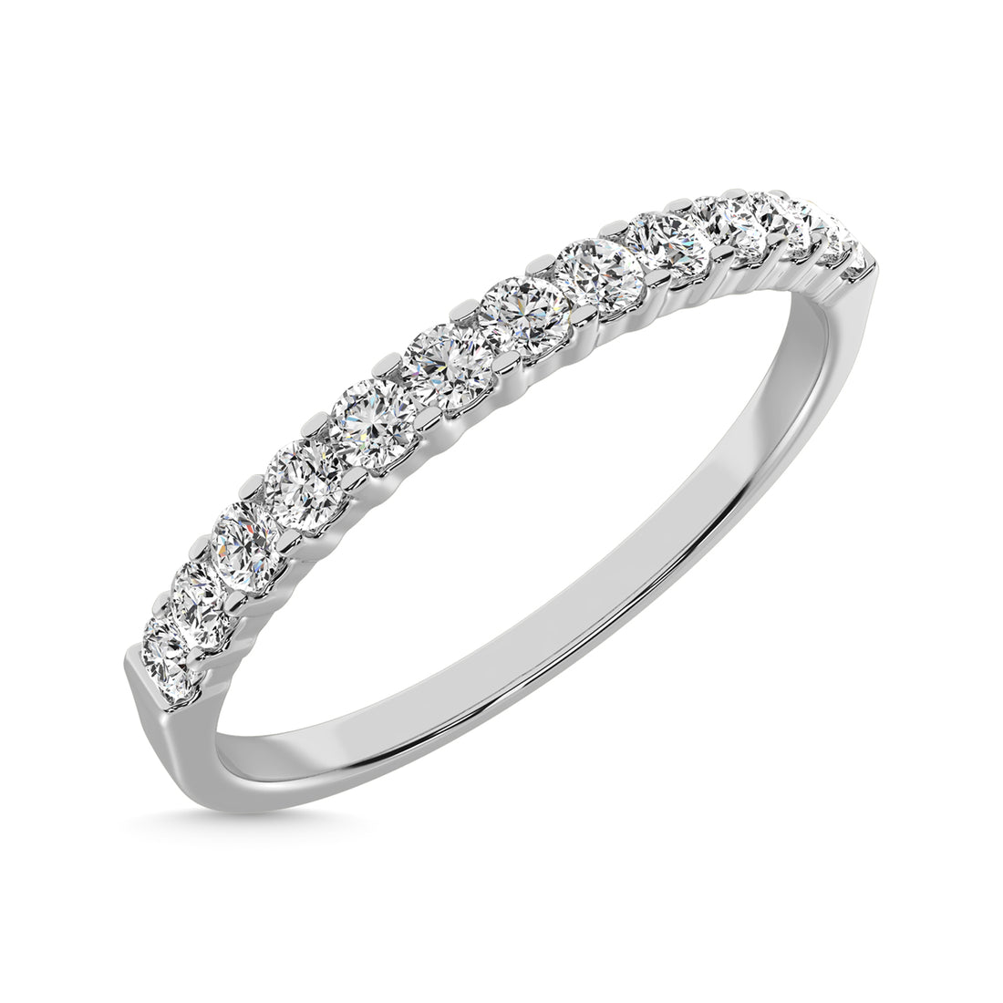 Diamond 1/5 Ct.Tw. Ladies Wedding Band in 10K White Gold