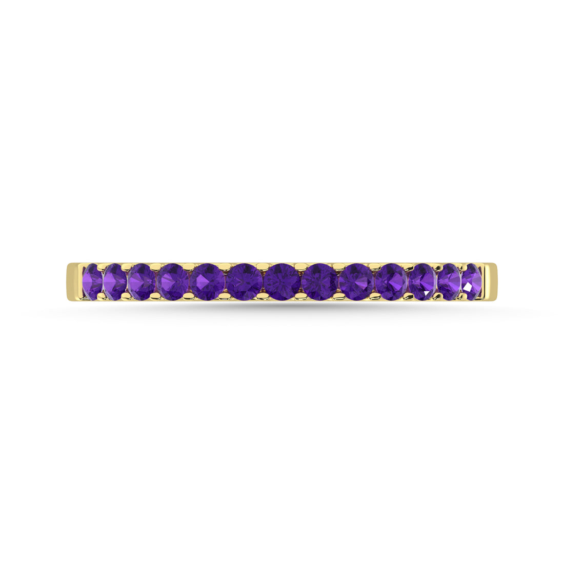 Amethyst 1/4 Ct.Tw. Machine Band in 14K Yellow Gold