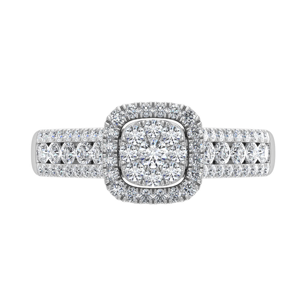 Diamond 7/8 Ct.Tw. Engagement Ring in 14K White Gold