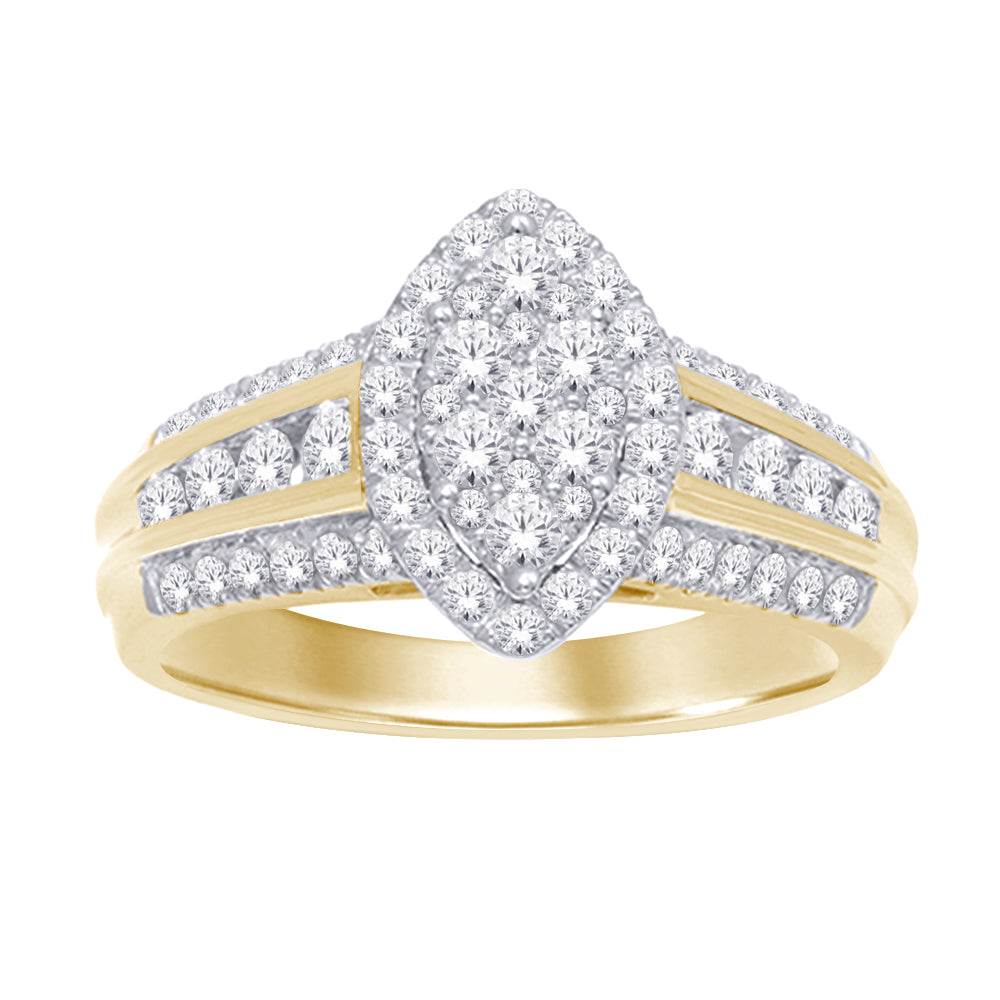 10K Yellow Gold 1 Ct.Tw. Diamond Engagement Ring