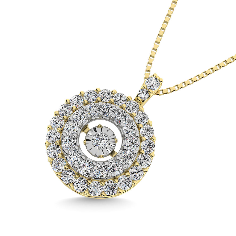 Diamond 3/8 Ct.Tw. Shimmering Pendant in 10K Yellow Gold