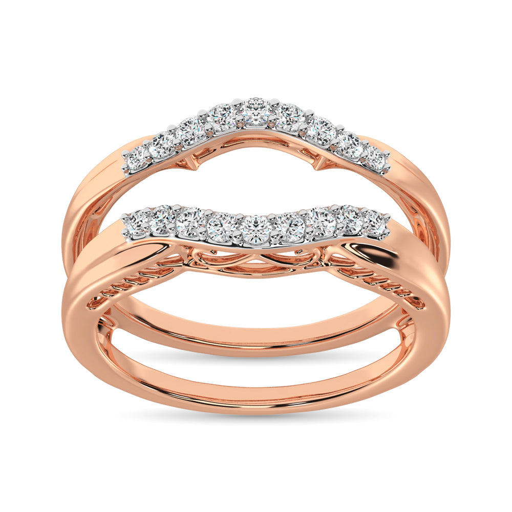 10K Rose Gold 1/4 Ct.Tw.Diamond Guard Ring