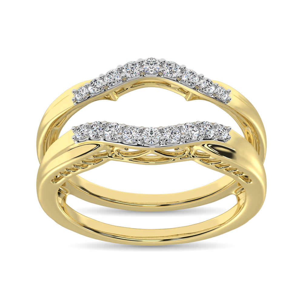 10K Yellow Gold 1/4 Ct.Tw.Diamond Guard Ring