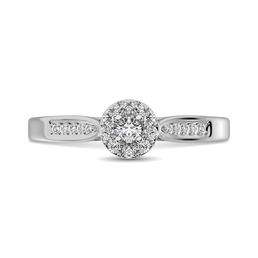 10K White Gold 1/4 Ct.tw Diamond Promise Ring