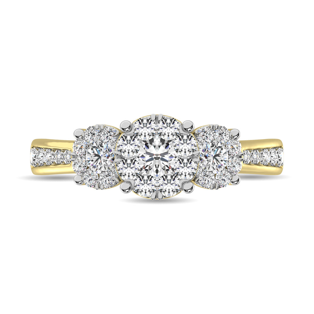 Diamond 3/4 ct tw Round-cut Engagement Ring in 14K White Gold