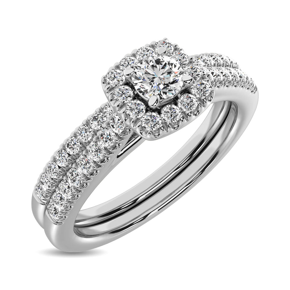 14K White Gold 2/5 Ctw Diamond Engagement Ring