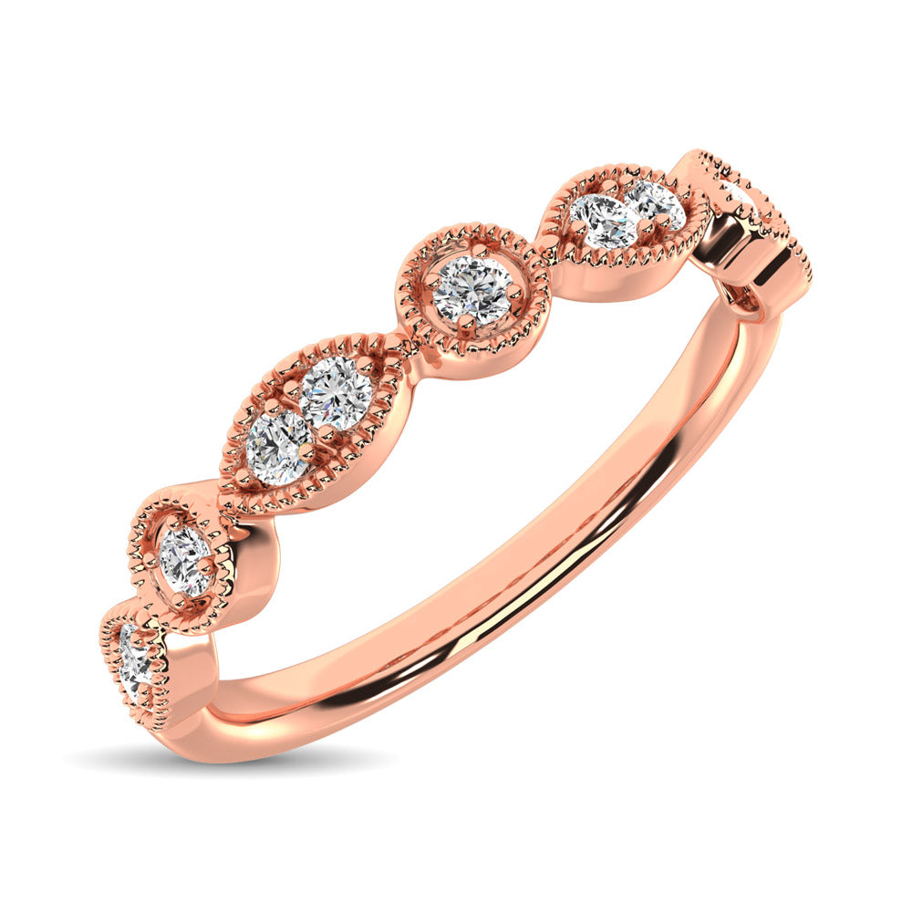 Diamond Stackable Band 1/10 ct tw in 10K Rose Gold