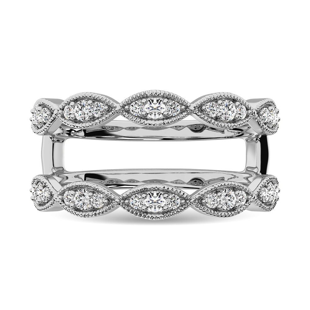 Diamond 1/2.Tw. Mens Machine Band in 10K White Gold