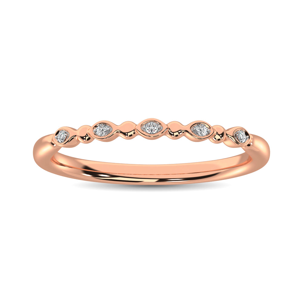 Diamond 1/20 Ct.Tw. Stack Band in 10K Rose Gold