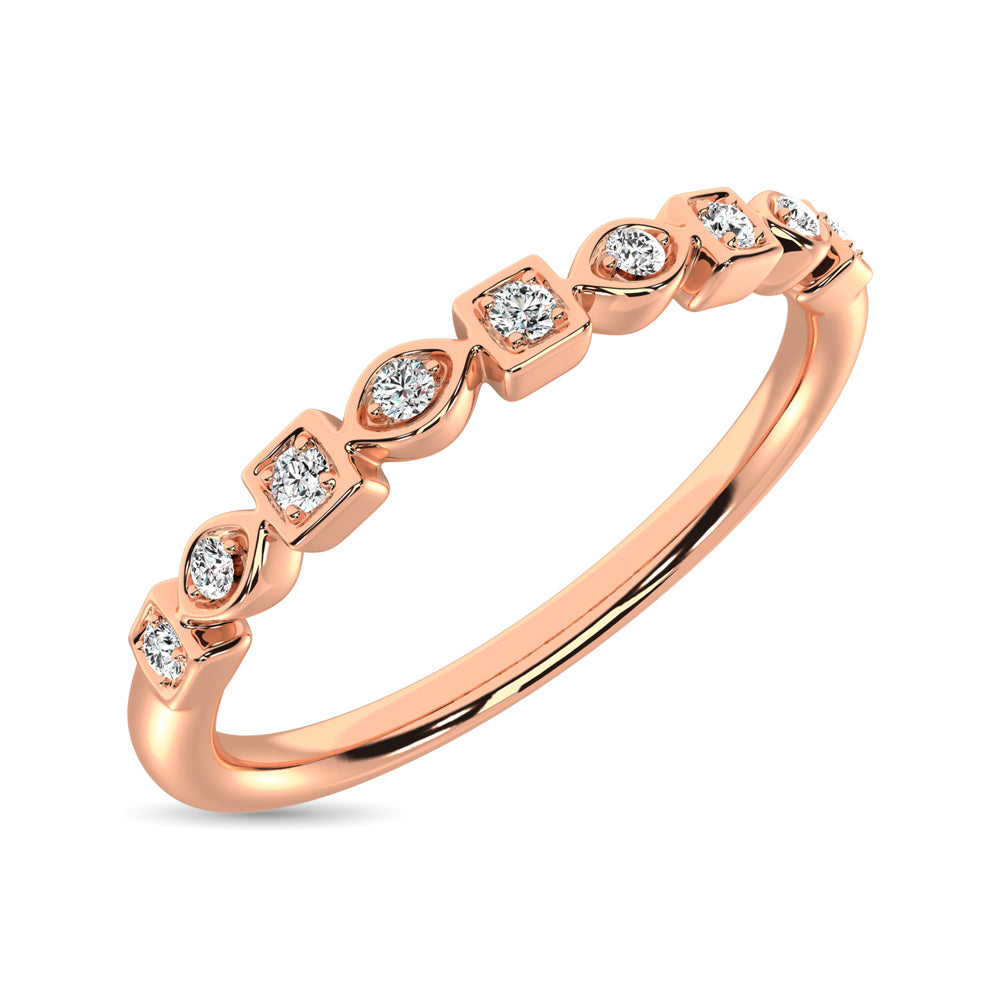 Diamond 1/20 Ct.Tw. Stackable Band in 10K Rose Gold