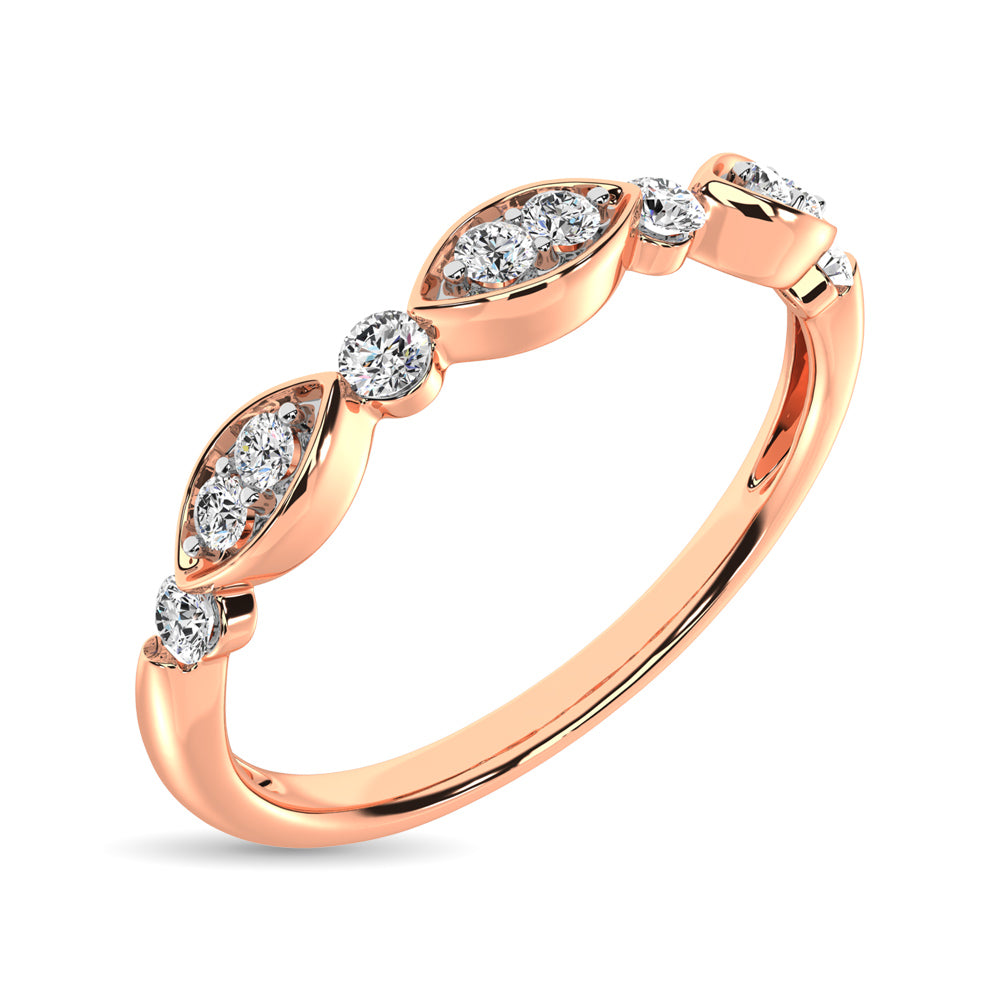 Diamond 1/5 Ct.Tw. Stack Band in 10K Rose Gold