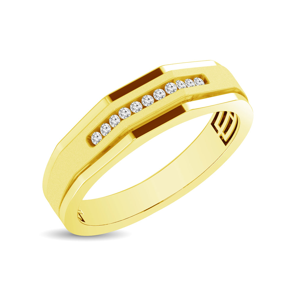 Mens 1/10 ctw Diamond Band in 10K Yellow Gold