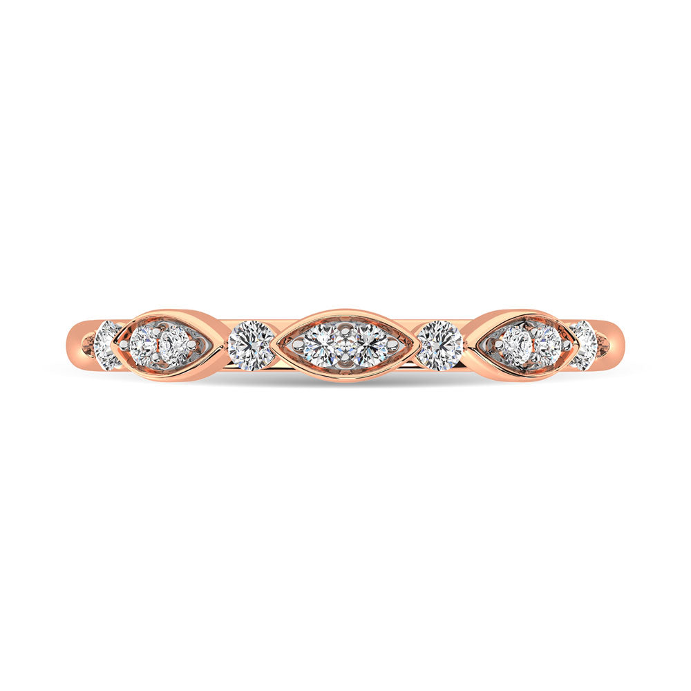 Diamond 1/5 Ct.Tw. Stack Band in 14K Rose Gold