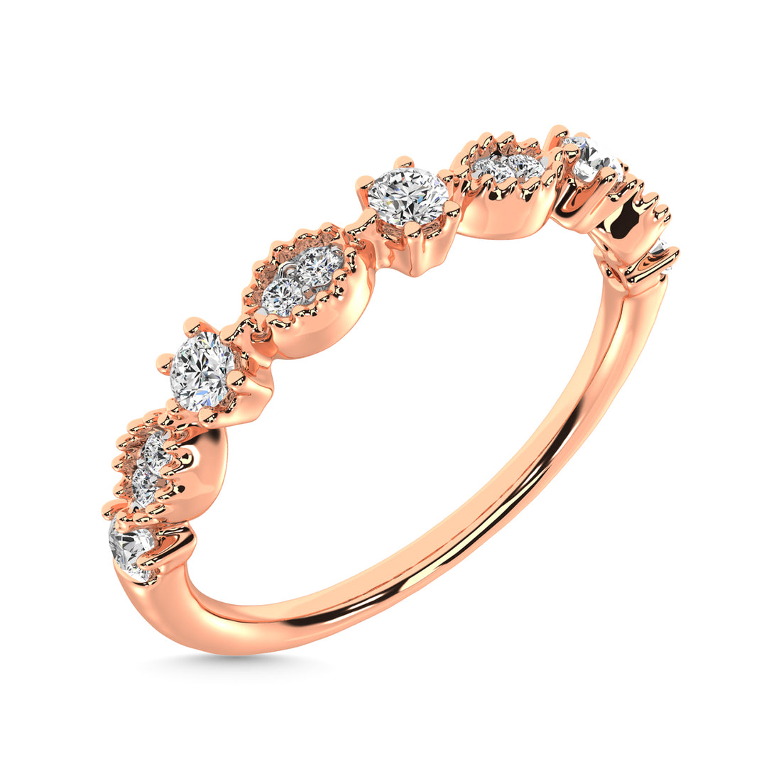 Diamond 1/4 Ct.Tw. Stackable Band in 14K Rose Gold