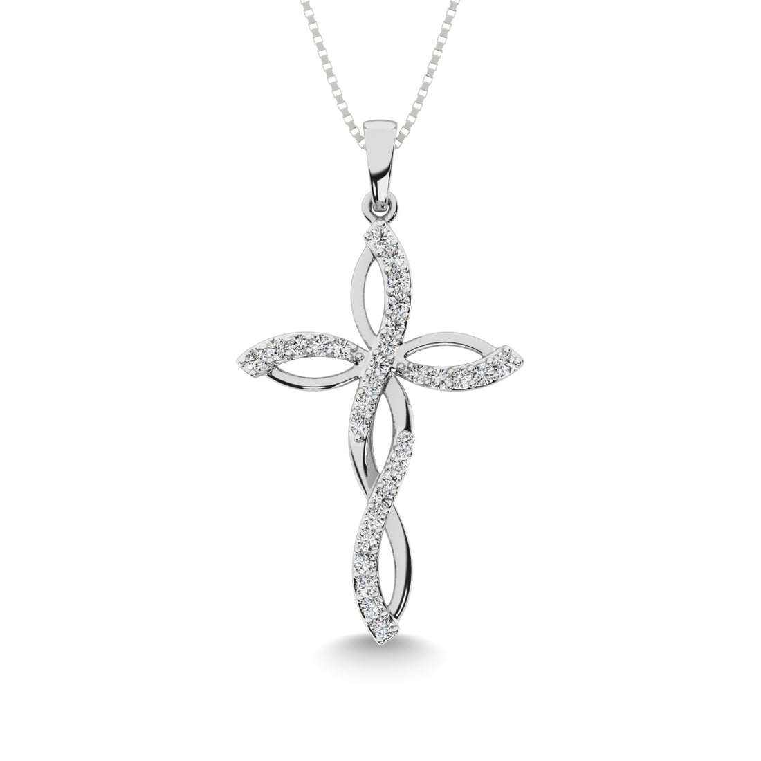 Diamond 1/5 Ct.Tw Twist cross Pendant