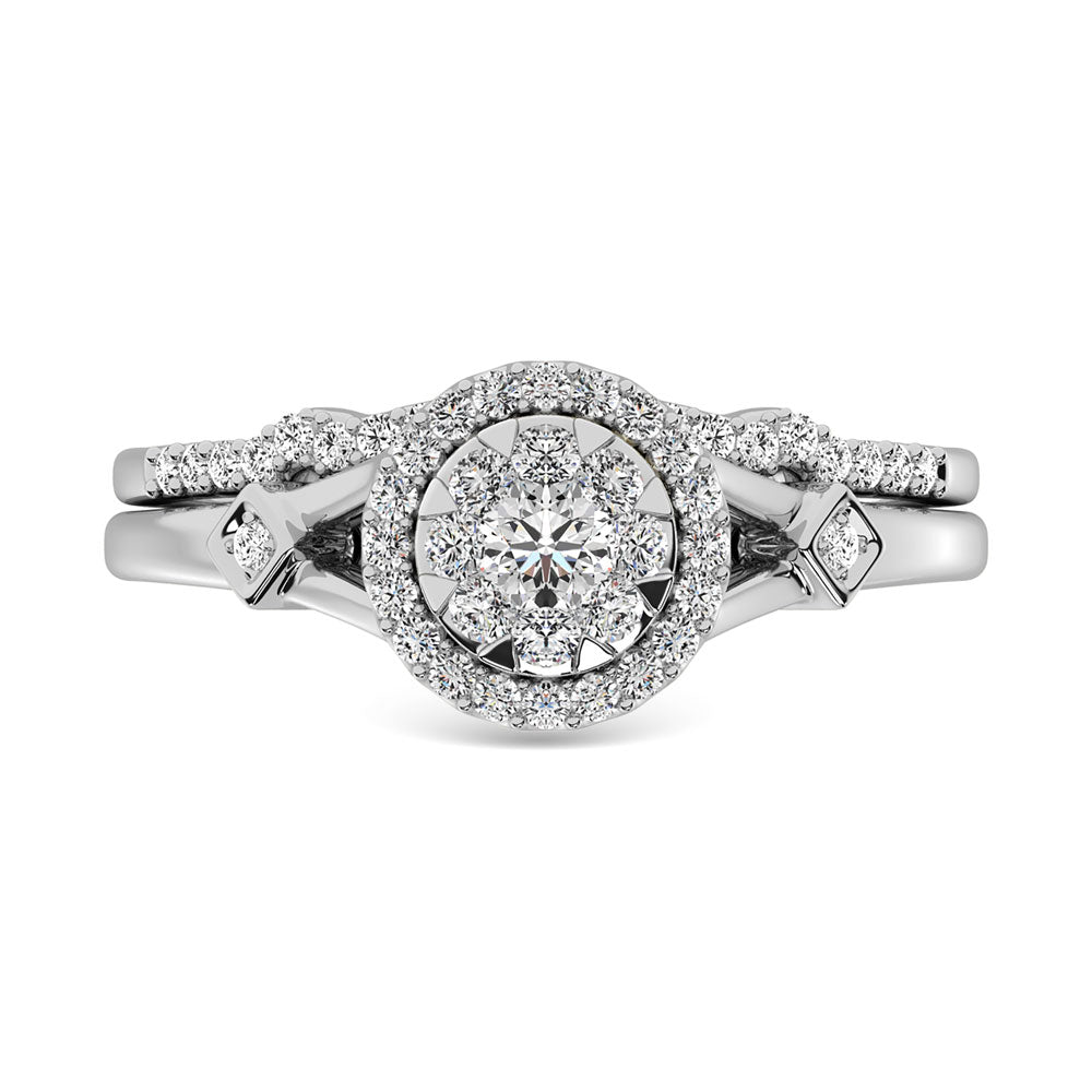 Diamond 1/2.Tw. Bridal Ring in 10K White Gold