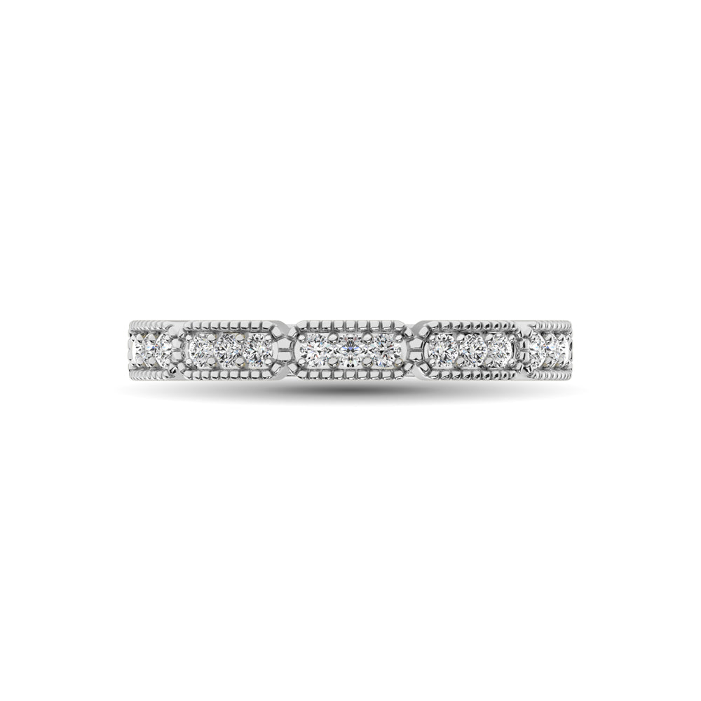 14K White Gold 1/5 Ct.tw Diamond Band