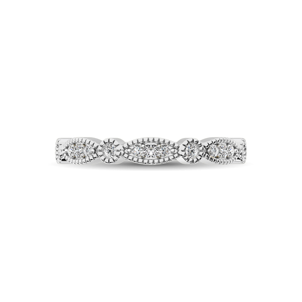 14K White Gold 1/5 Ct.tw Diamond Band