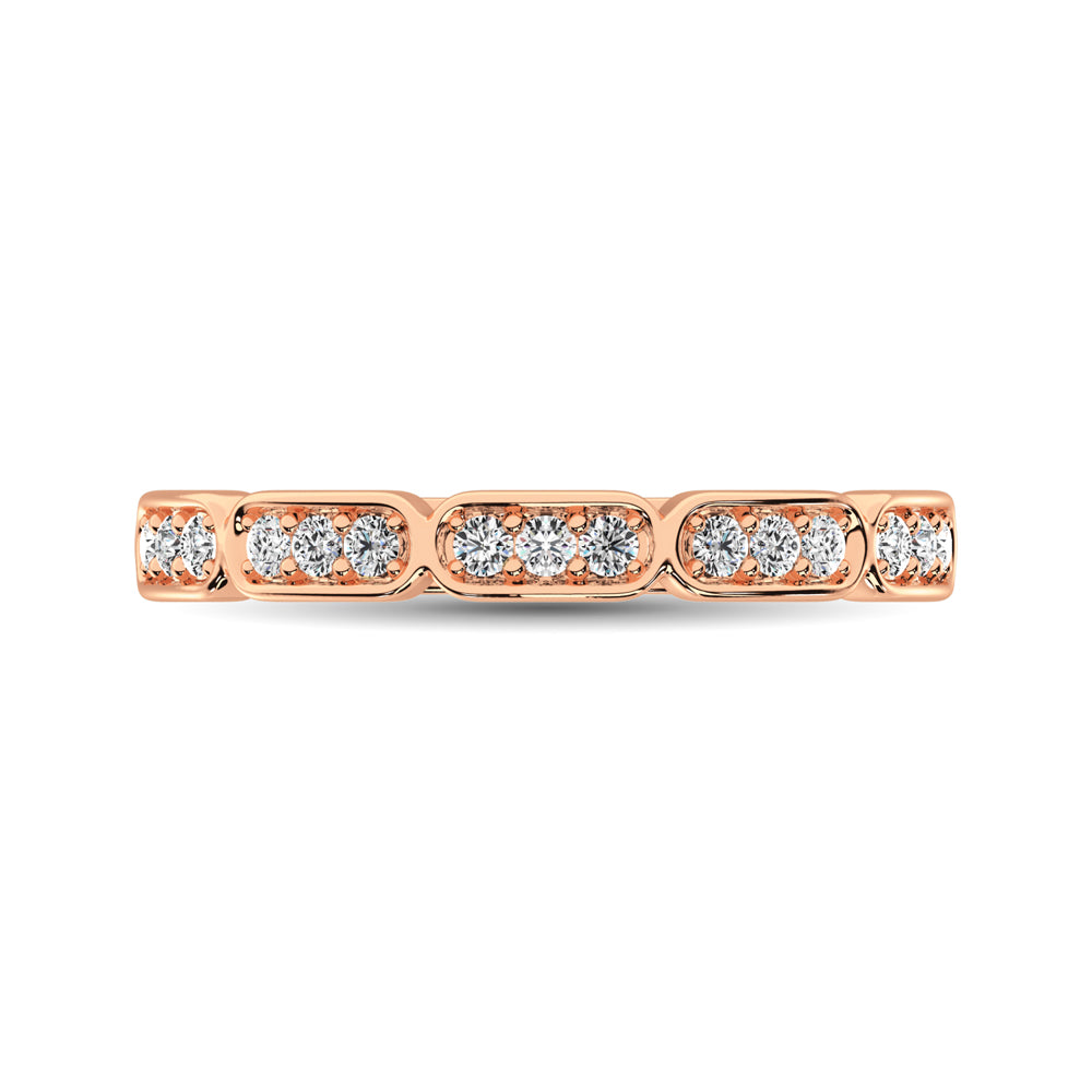 14K Rose Gold 1/5 Ct.Tw. Diamond Stackable Band