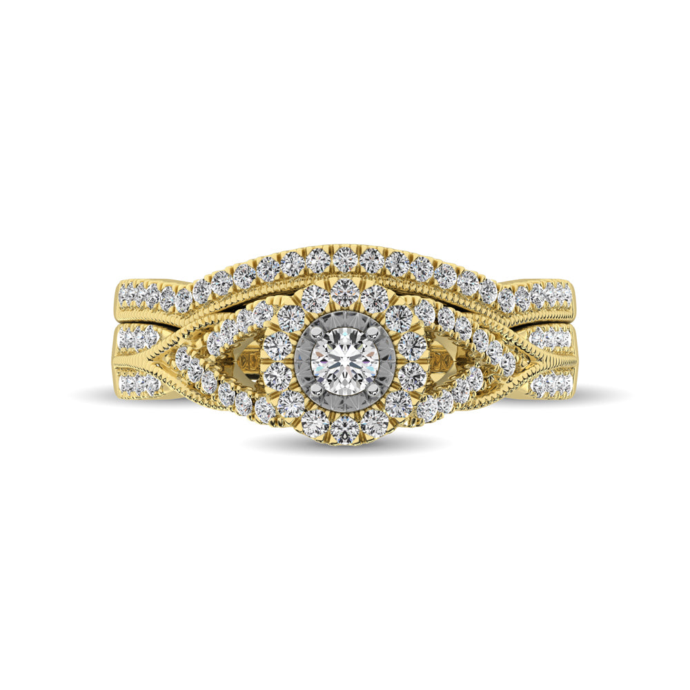 10K Yellow Gold 1/2 Ct.Tw. Diamond Bridal Ring