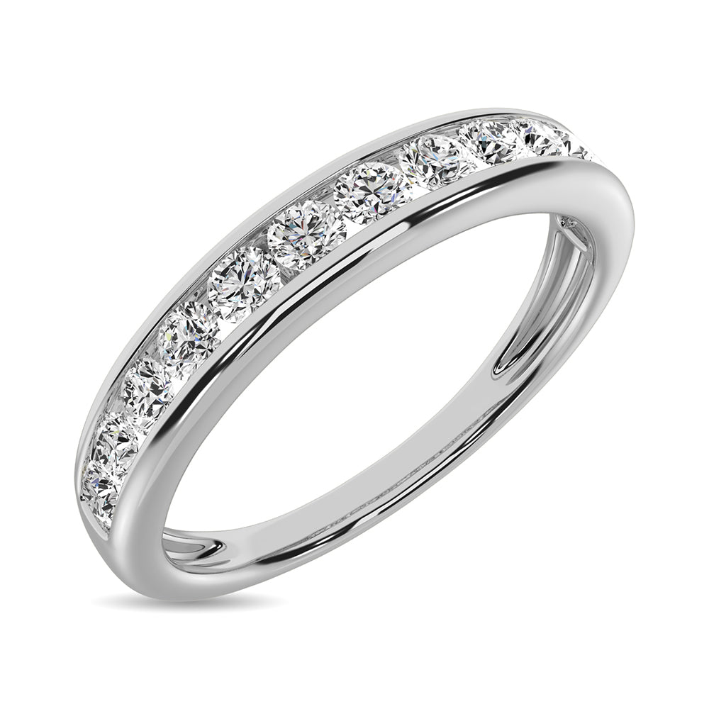 Channel Set Diamond 1/2 Ctw Anniversary Band