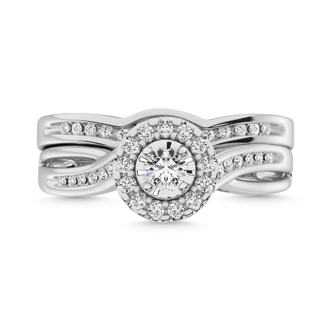 Diamond 1/2 Ct.Tw. Bridal Ring in 10K White Gold