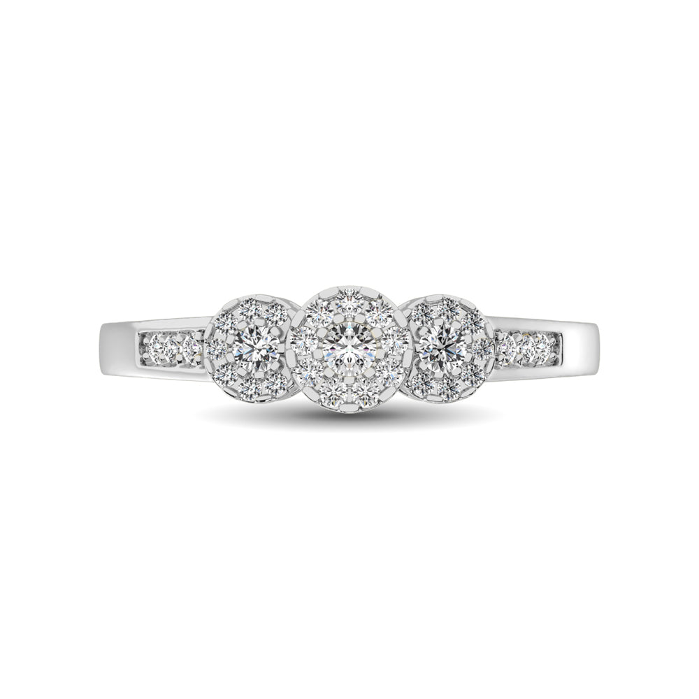 10K White Gold 1/3 Ct.Tw. Diamond Fashion Ring