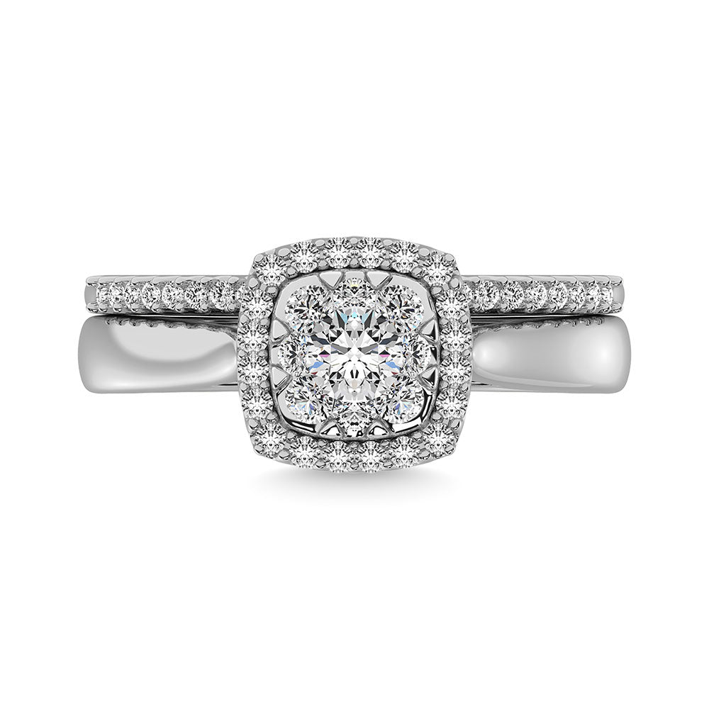 Diamond 1/2 Ct.Tw. Bridal Ring in 14K White Gold