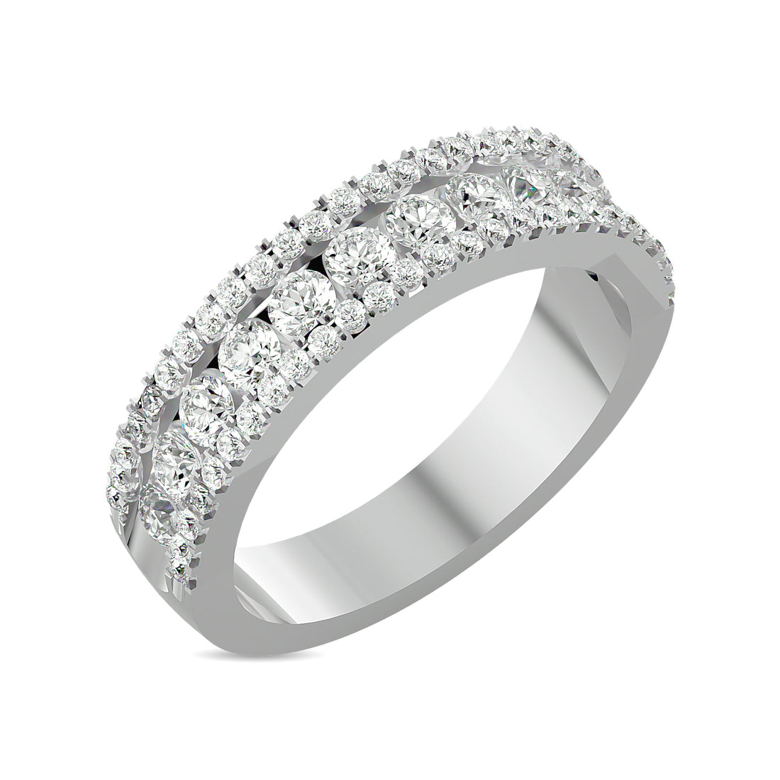 Diamond 1 ct tw Machine Band in 14K White Gold