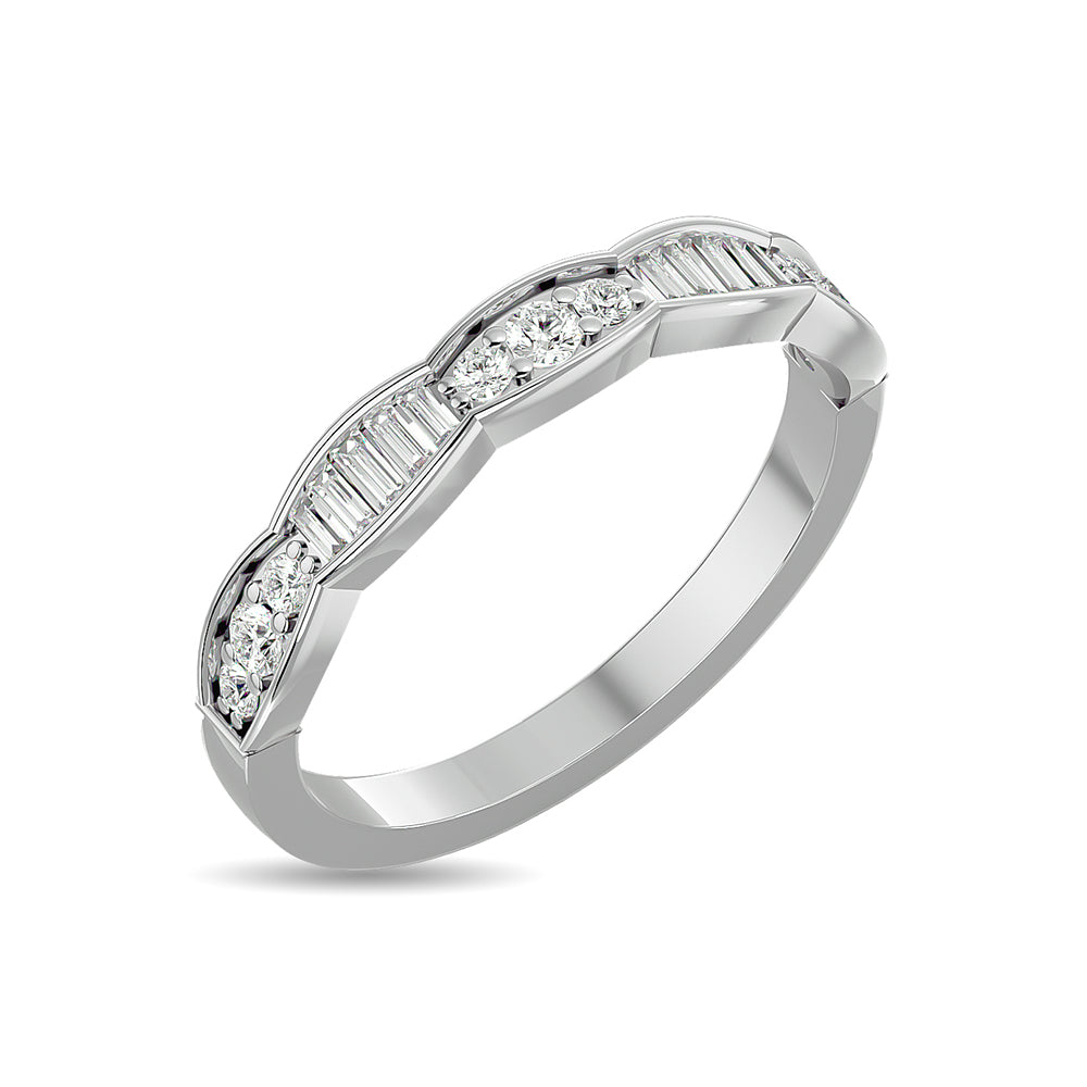 Diamond 1/3 Ct.tw Stack Band in 14K White Gold