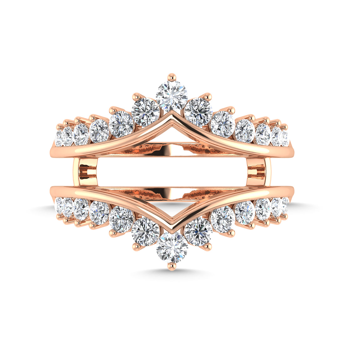 Diamond 1/2 Ct.Tw. Guard Ring in 14K Rose Gold