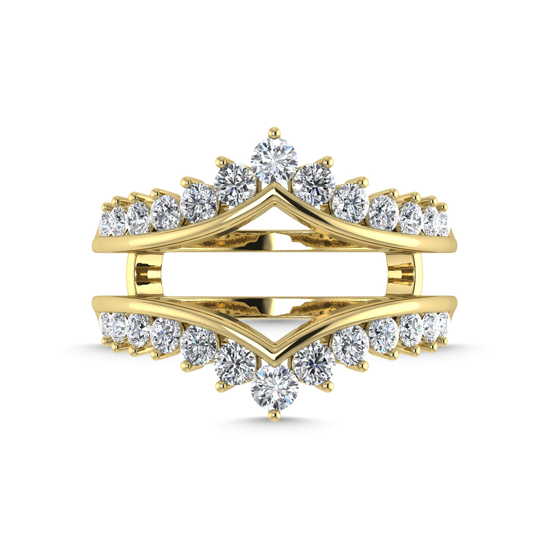 Diamond 1/4 Ct.Tw. Guard Ring in 10K Yellow Gold