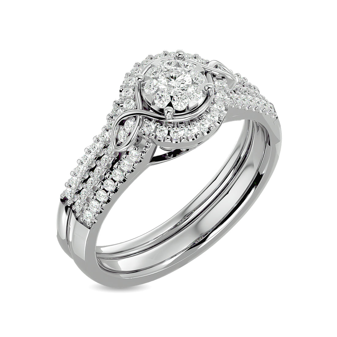 Diamond 1/2 ct tw Bridal Ring in 14K White Gold