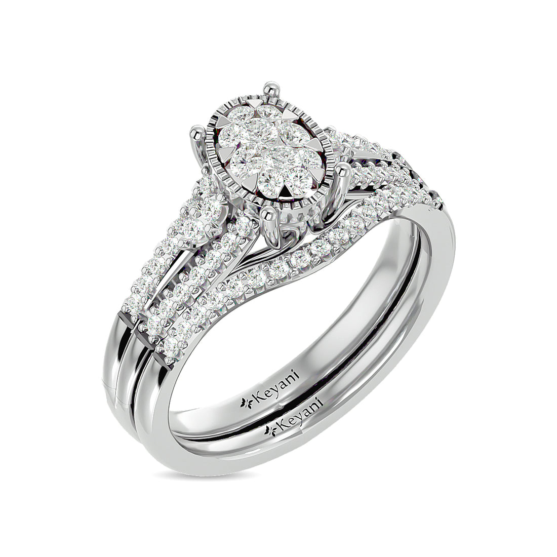 Diamond 1/2 Ct.tw Bridal Ring in 14K White Gold