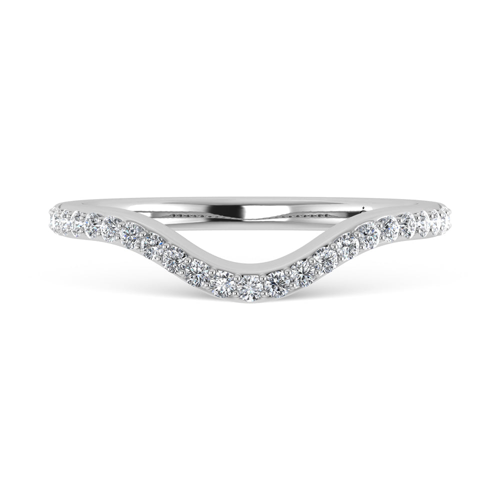 14K White Gold 1/6 Ct.Tw. Diamond Fashion Band