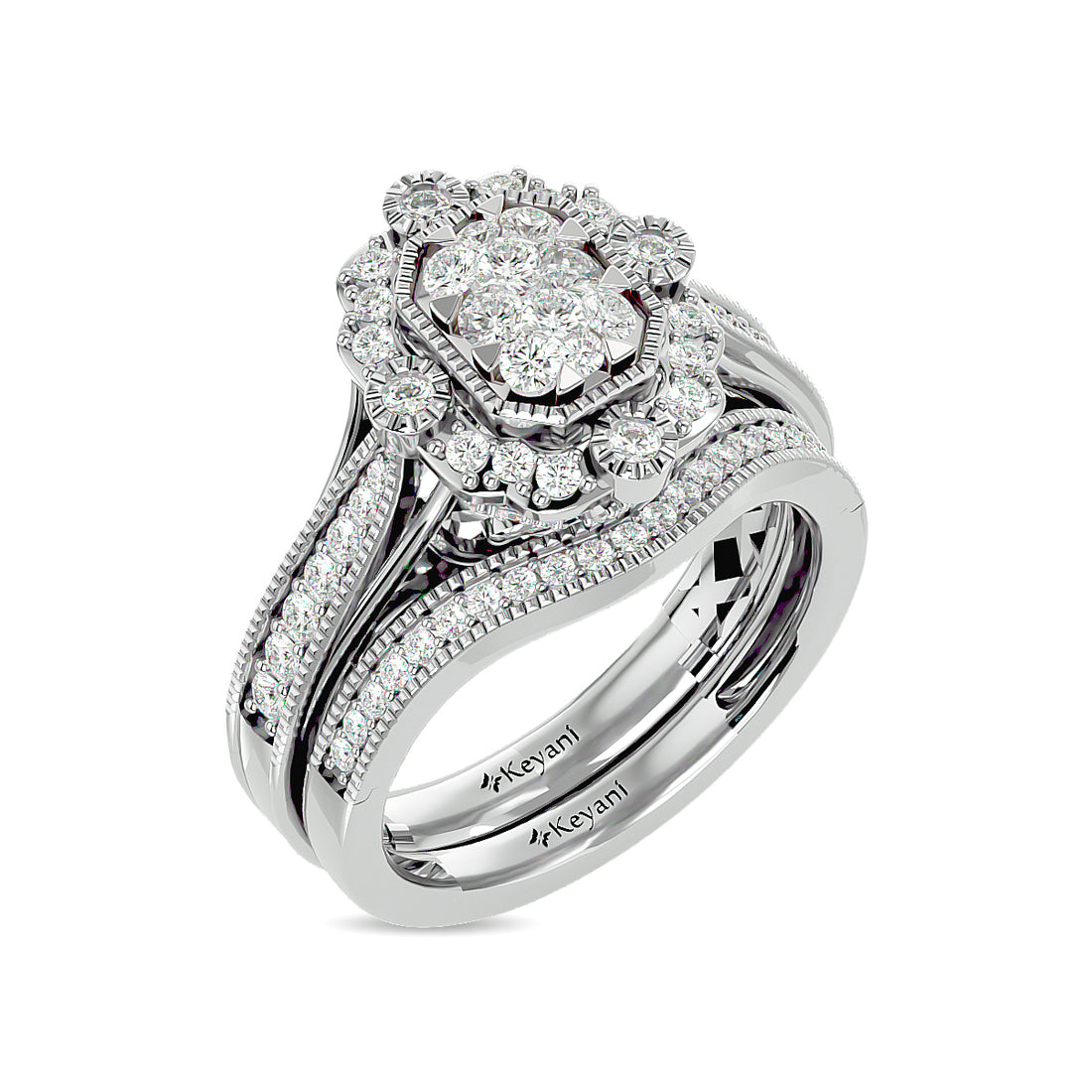 Diamond 1 ct tw Bridal Ring in 14K White Gold