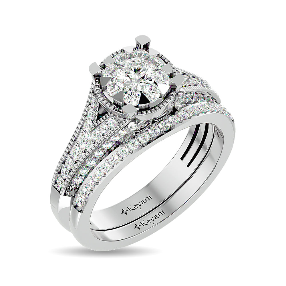 Diamond 1 Ct.tw Bridal Ring in 14K White Gold