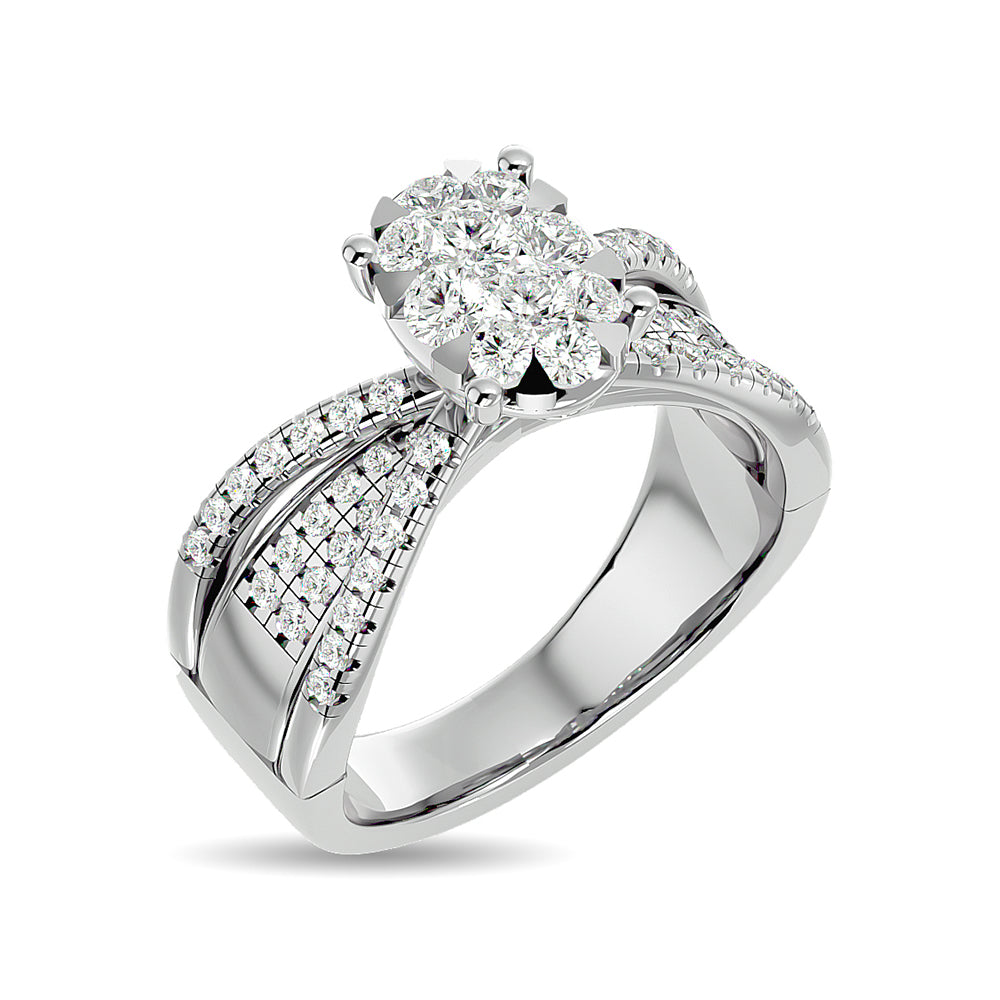 Diamond 1 Ct.tw Engagement Ring in 14K White Gold