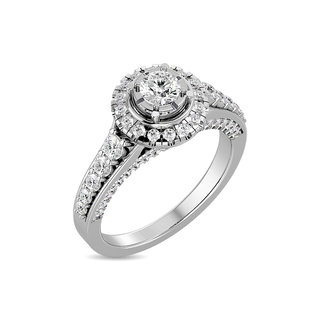 Diamond 1 Ct.Tw. Bridal Ring in 14K White Gold