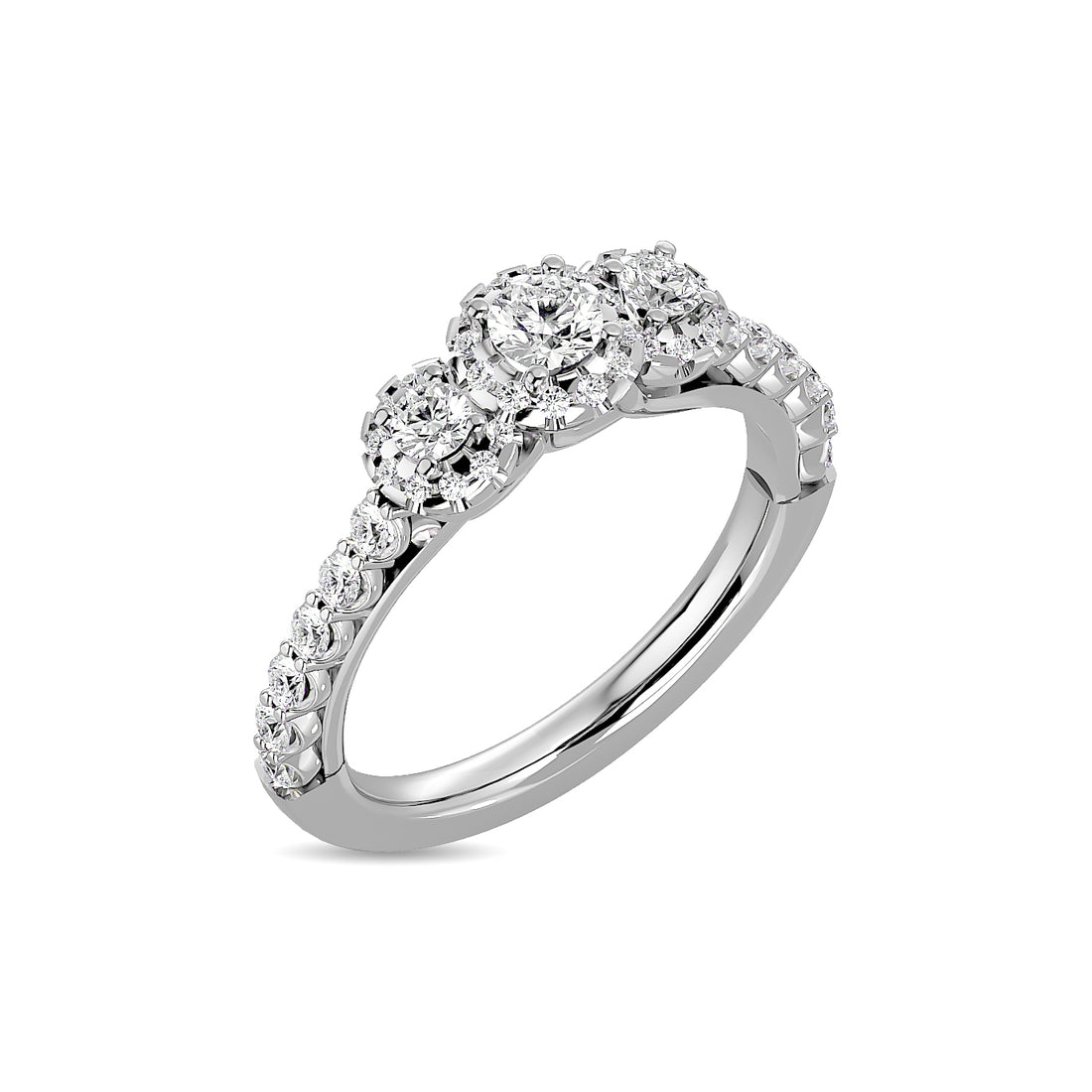 Diamond 1 Ct.Tw. Bridal Ring in 14K White Gold