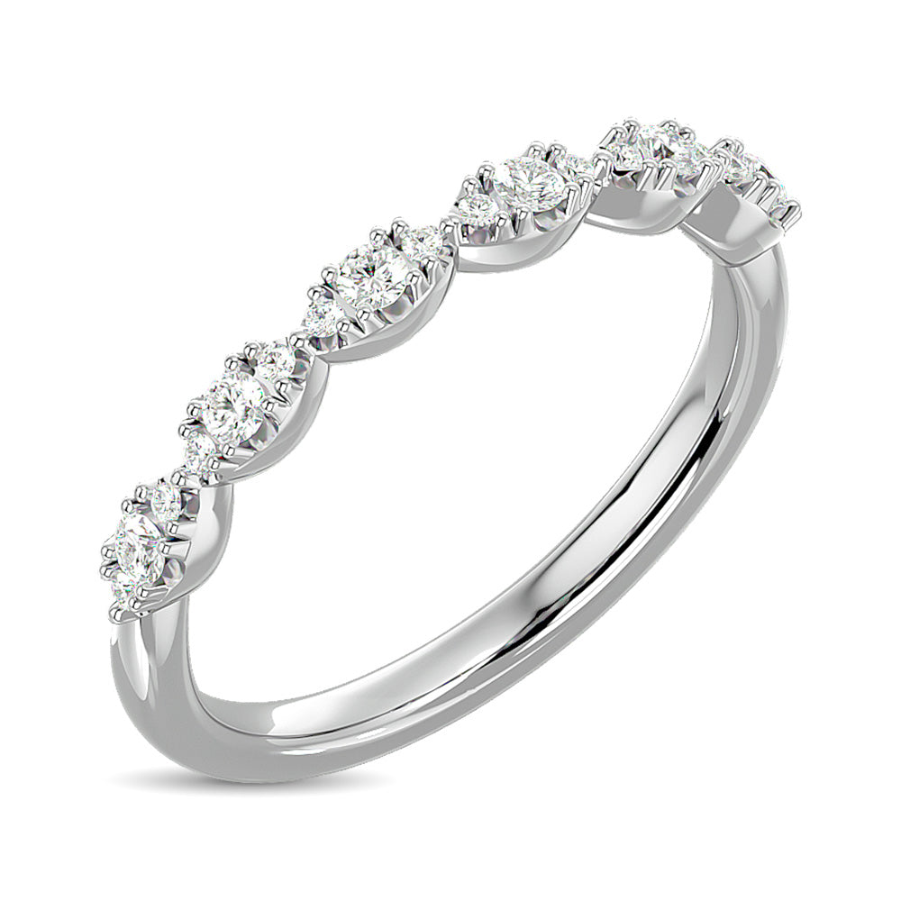 Diamond Wedding Band 1/5 Ct.tw in 14K White Gold