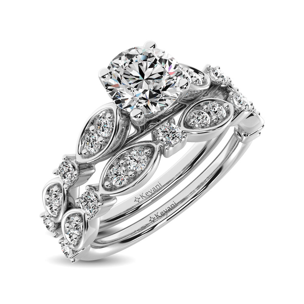 Diamond 3/4 Ct.Tw. Bridal Ring in 14K White Gold